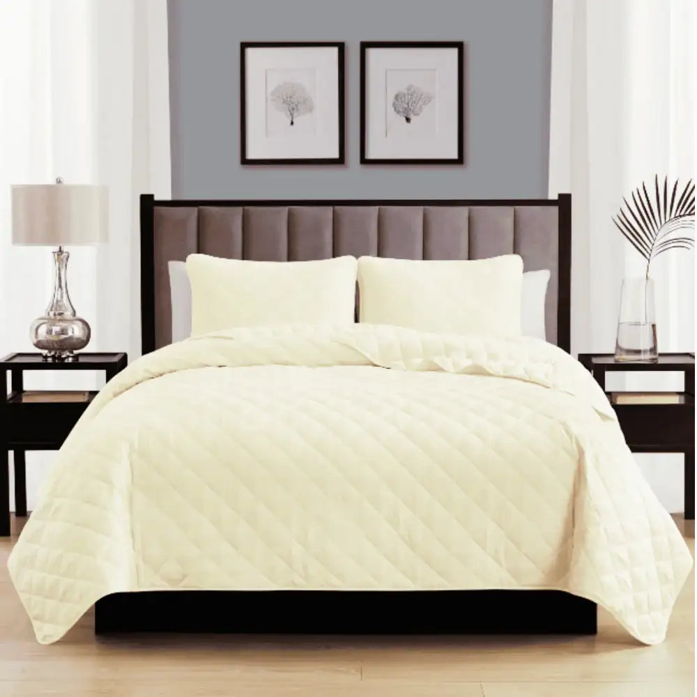 yellow - 3 piece quilt set