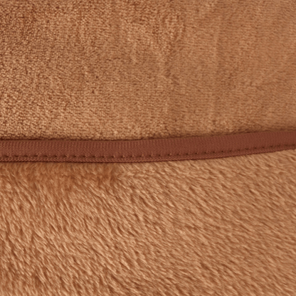 Luxury Hotel Velour Fleece Blanket with brown reem
