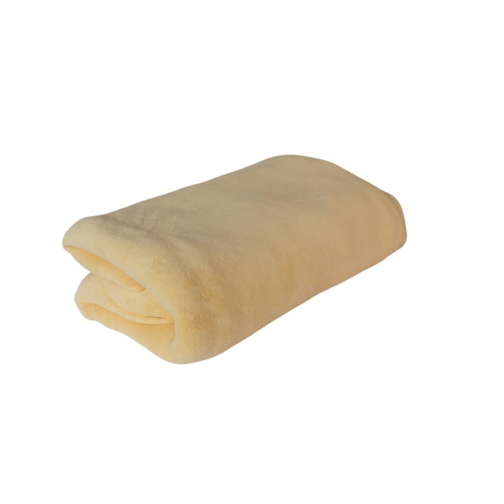 Luxury Hotel Velour Fleece Blanket Beige