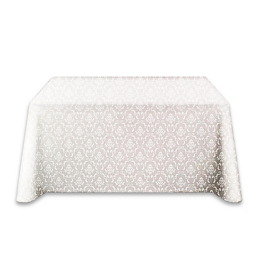Rectangle Tablecloth (6ft), White / Victorian Jacquard