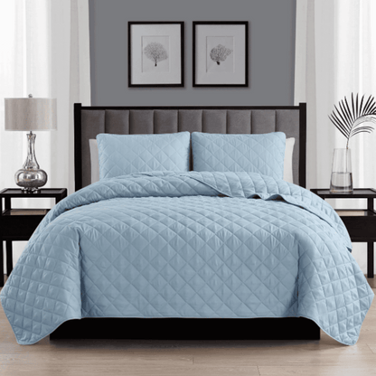 3 piece Quilt set - Blue