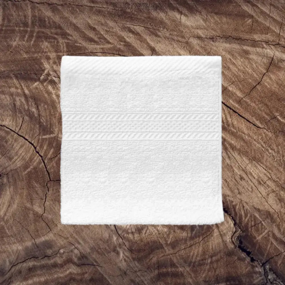 White cotton washcloths for hotels - Deluxe Washcloth (13x13", 1.5lbs/dz)