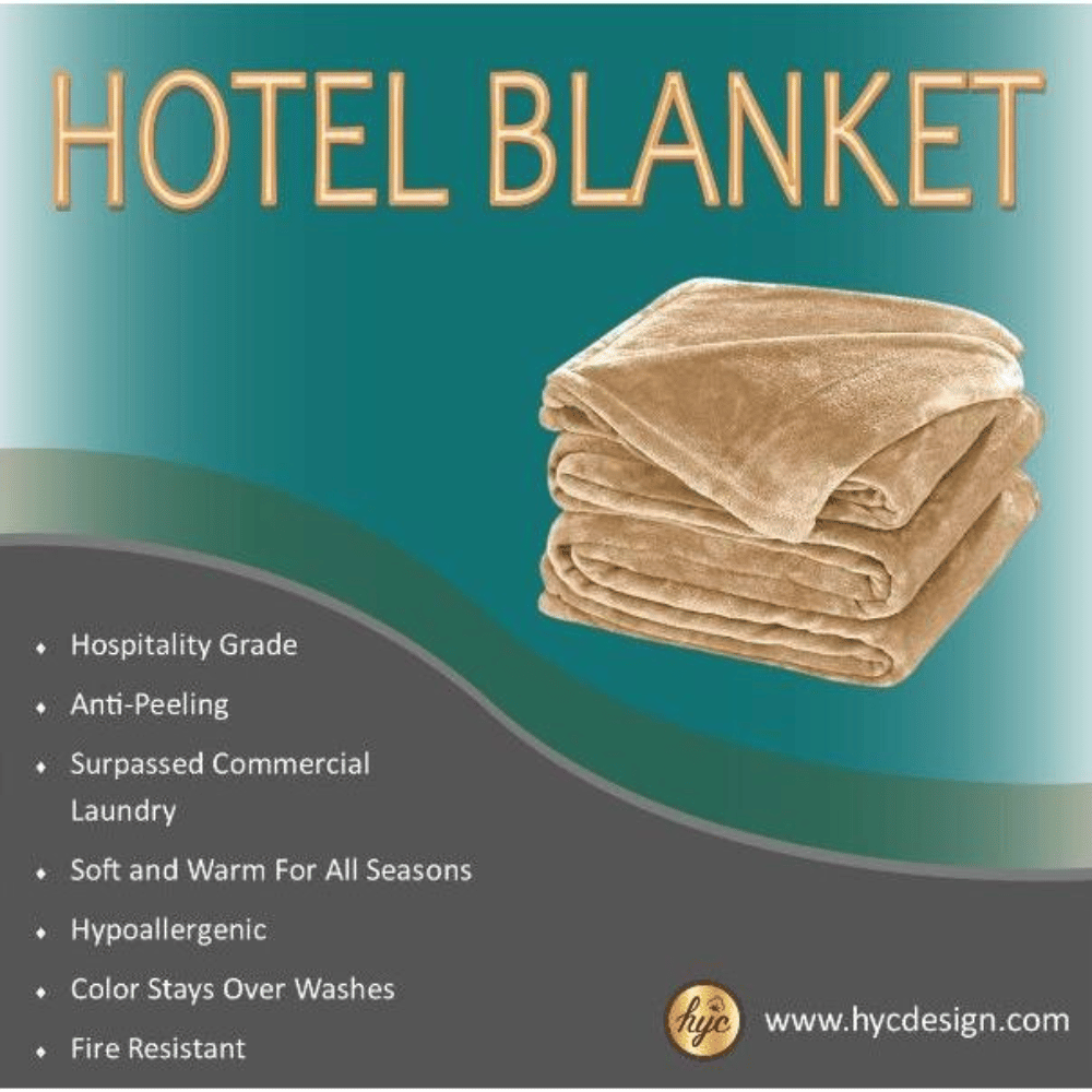 Luxury Hotel Velour Fleece Blanket.