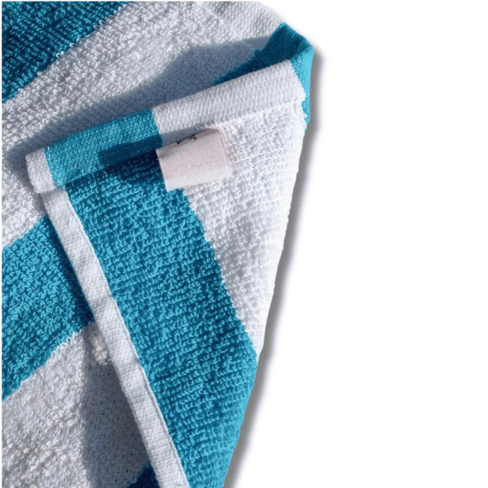 Bulk pool towels for hotels - Luxury Cabana Pool Towel- Blue lines