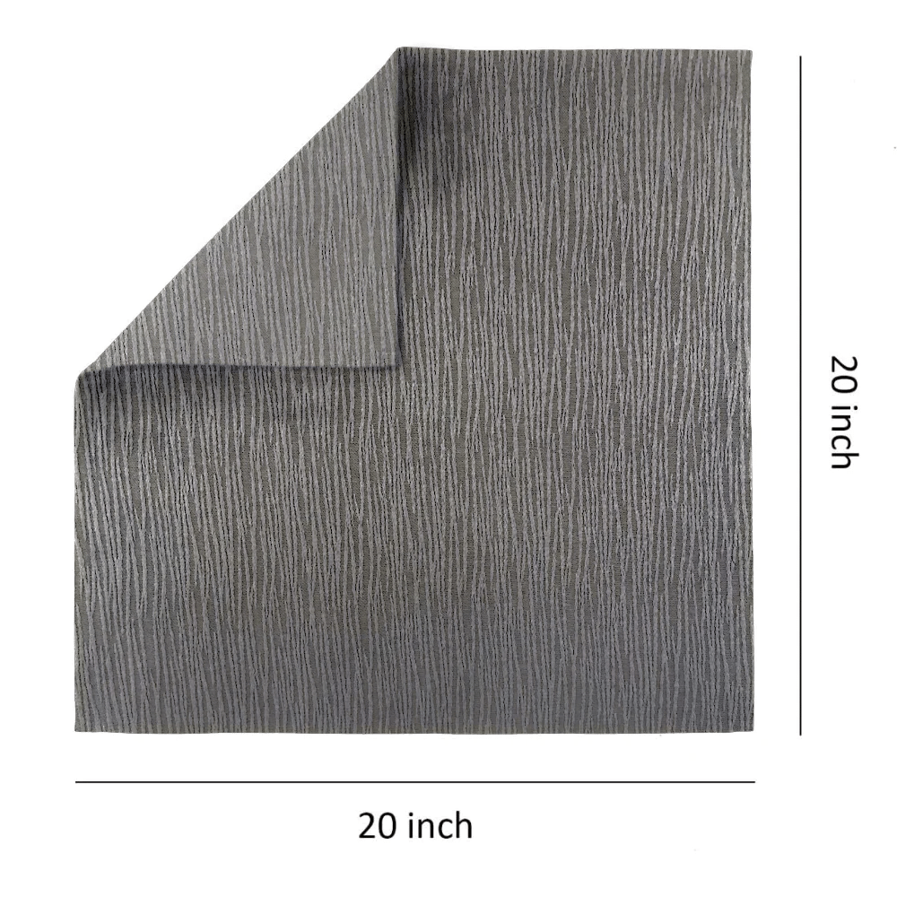Napkins (20x20") / Dark Grey - Wild grass Jacquard.