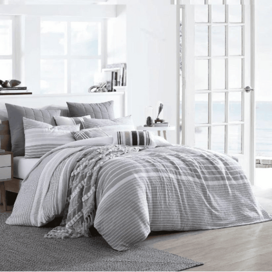 3pc Cordelia Duvet Cover Set - Grey