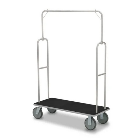 stainless steel bellman cart for hotels and Airbnb
