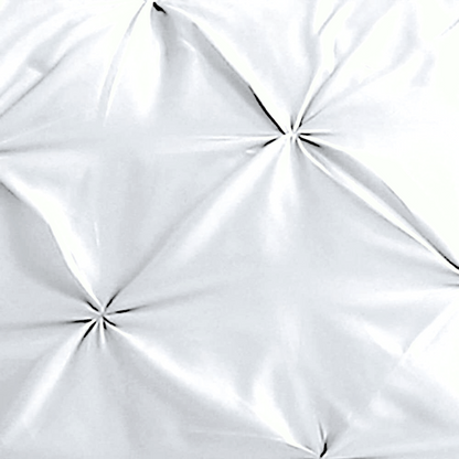 3pc Pintuck Duvet Cover Set / White ( closer view pattern).