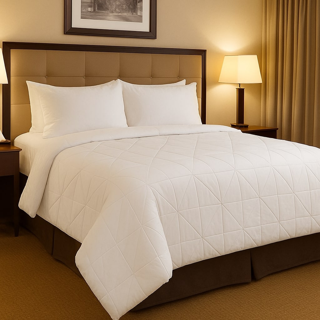 Hotel-style 3pc pintuck comforter set in charcoal, includes comforter, sham, and decorative pillow for a full look.