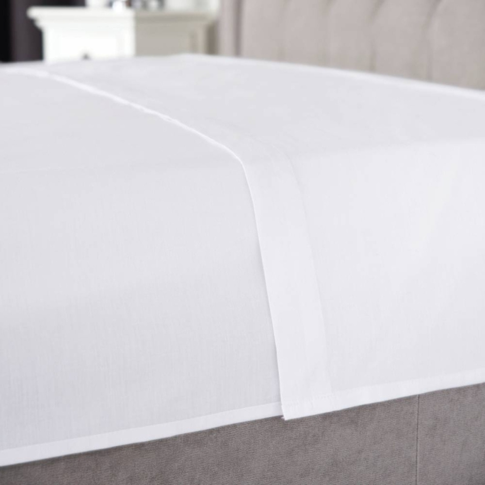 Hotel flat bed sheet - white