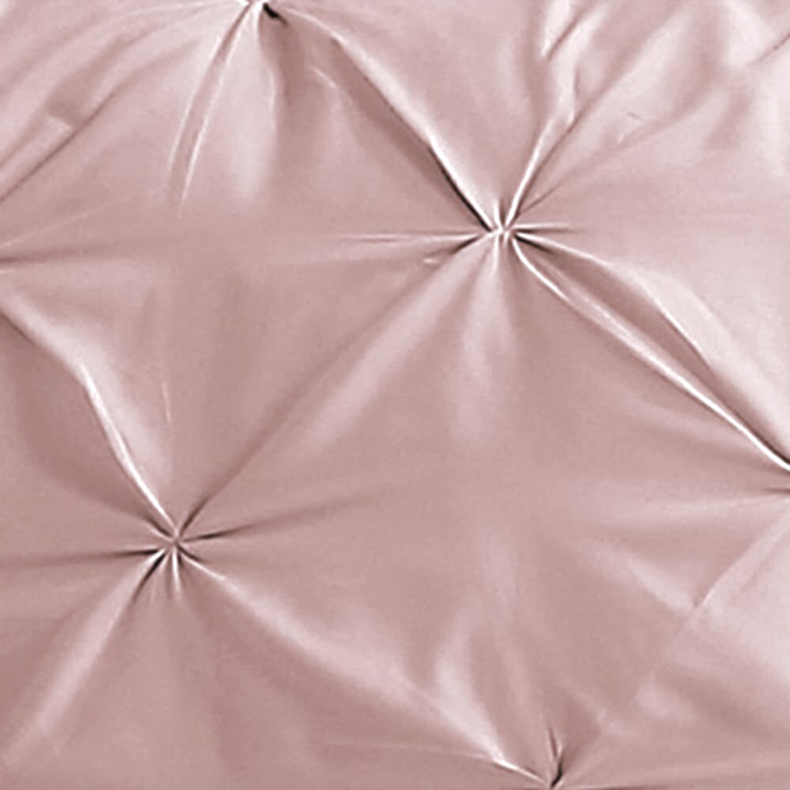 Pintuck Comforter Set 3 Pieces - Blush ( closer view)