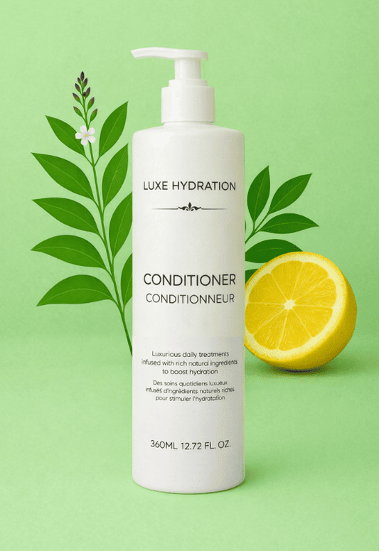360ml lemon verbena conditioner for hotels and Airbnb. Smooth, nourishing formula in bulk for luxury guest bathrooms and amenities