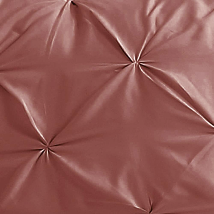 Pintuck Comforter Set 3 Pieces - Burgundy ( closer view)