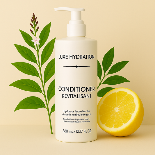 360ml lemon verbena conditioner for hotels and Airbnb. Smooth, nourishing formula in bulk for luxury guest bathrooms and amenities