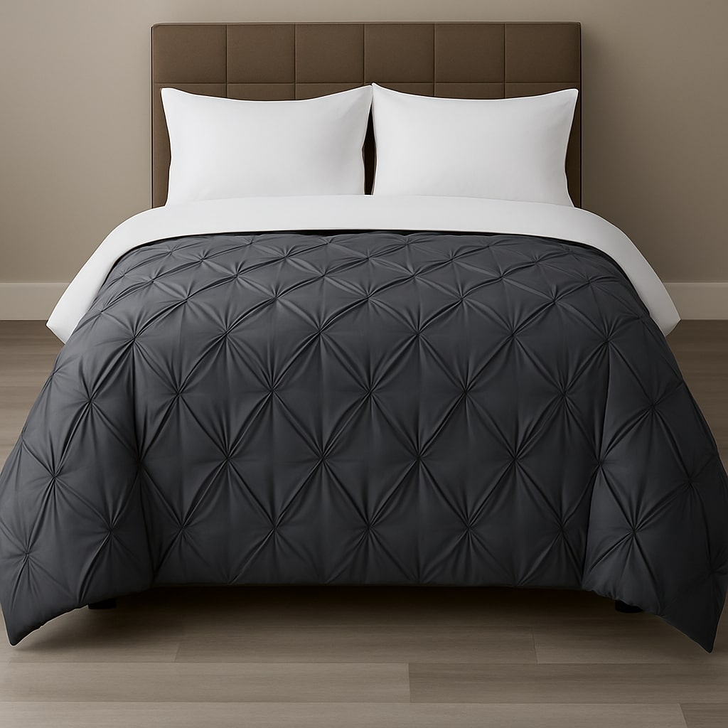 Premium pintuck duvet cover set, 3 pieces, crafted for hotels and upscale hospitality rooms.