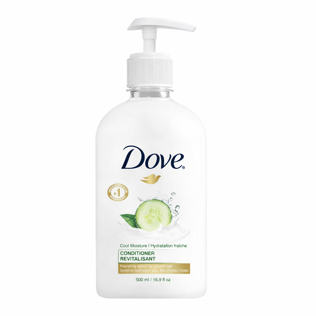 Dove cucumber conditioner bottle soft and nourishing, perfect for hotel amenities and guest care