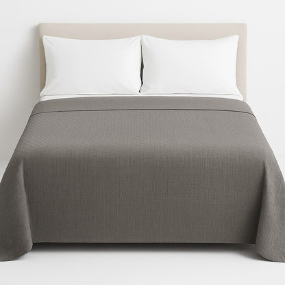 Luxury Grey Duvet Cover – 3D Weave Texture with Zipper Closure