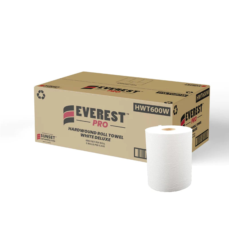 Everest Pro White Paper Towel Rolls (6 rolls/case)