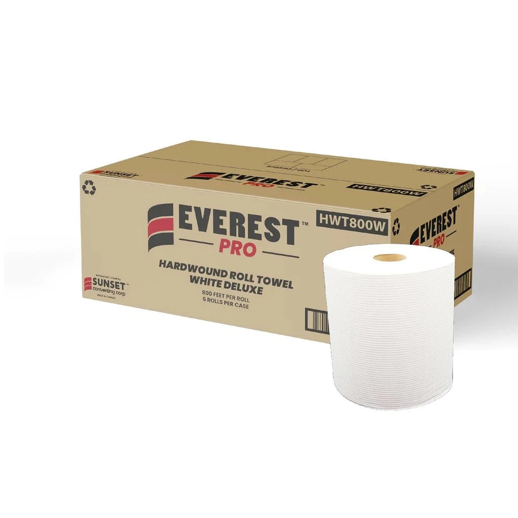 Everest Pro White Paper Towel Rolls (6 rolls/case)
