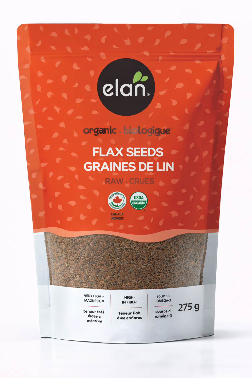 Flax seeds snack pack, omega 3 rich seeds for smoothies, baking, and healthy diets