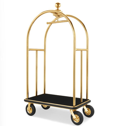 Heavy-duty hotel luggage cart designed for easy and efficient luggage transport in hotel lobbies and guest accommodation