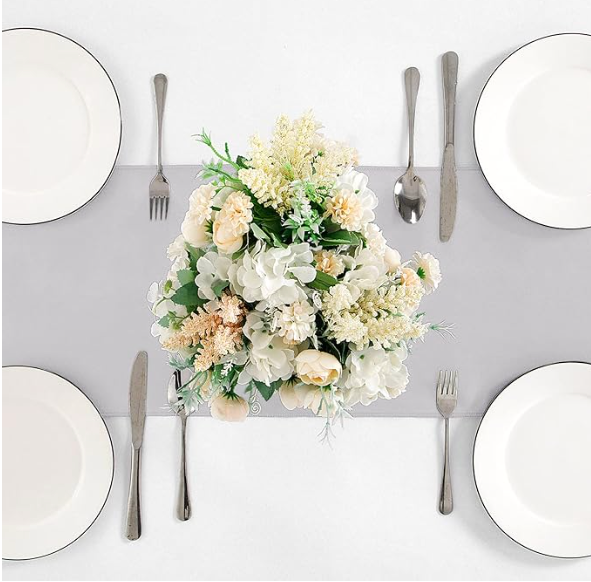 Luxury Satin Table Runners (12x108) / Silver.