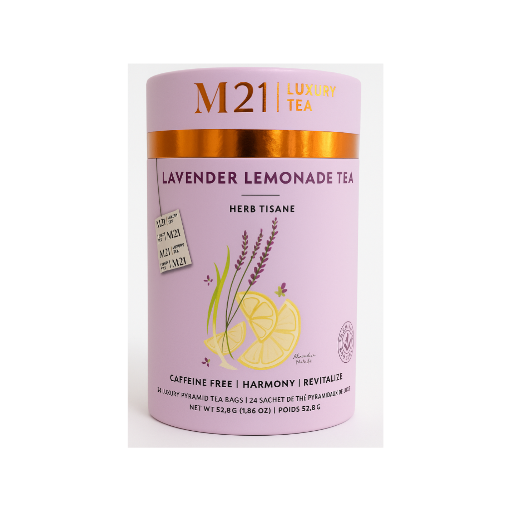 Relaxing lavender lemonade tea with citrusy notes. Ideal for evening wind-downs, gifting, or everyday calm.