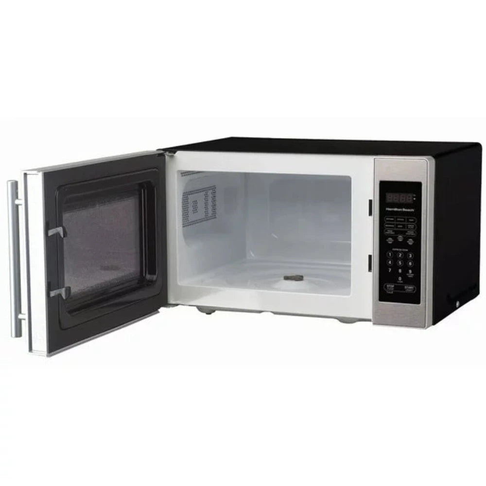 Hamilton Beach 0.7 cu.ft. Stainless Steel Microwave 700 Watts 10 Power Levels- inside view