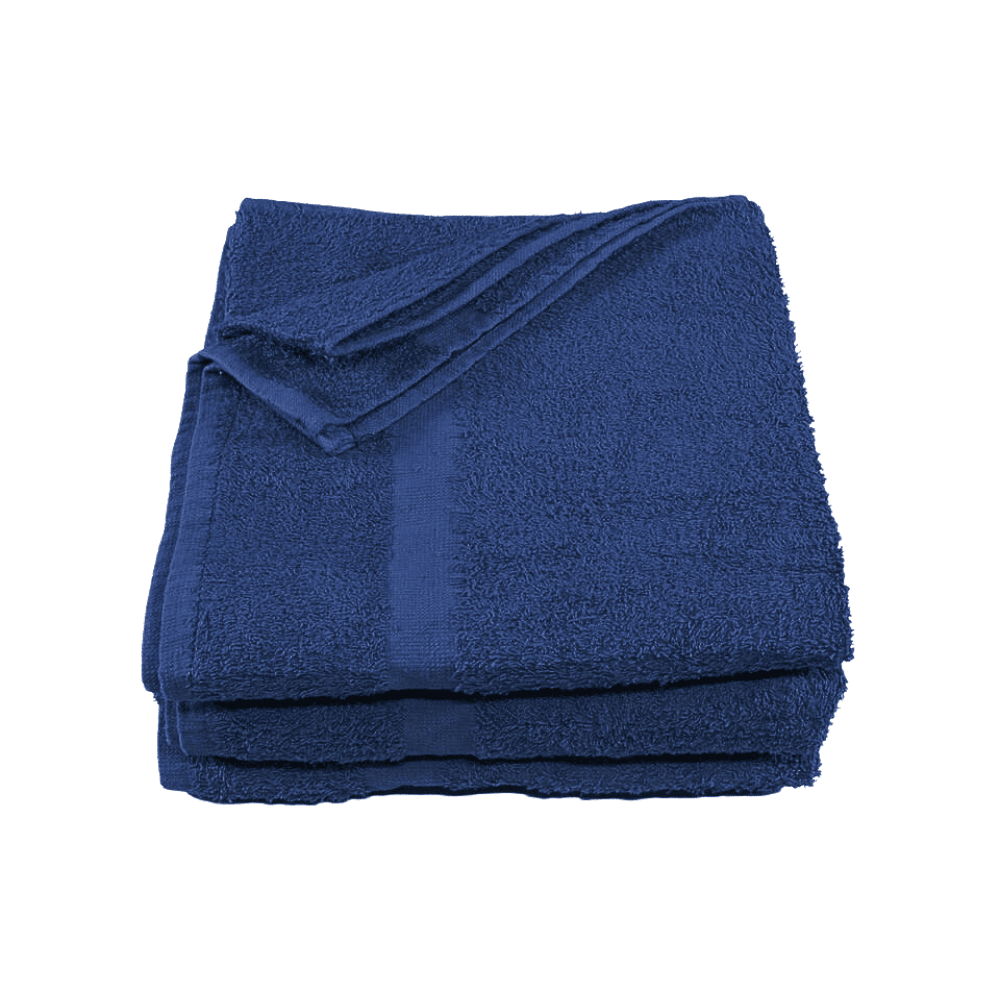 Navy 100% combed cotton bath towel, soft and absorbent, ideal for luxury spas, hotels, or healthcare facilities.