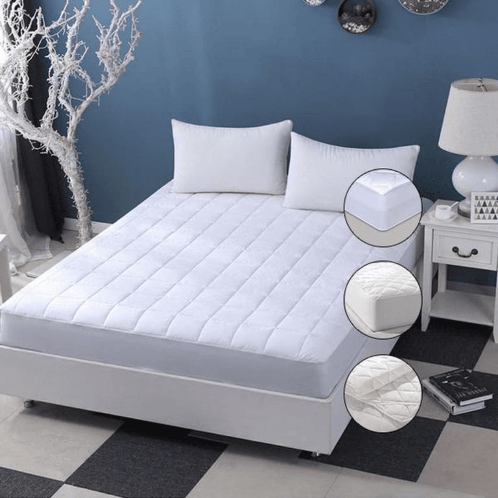 Quilted waterproof mattress pad protector for hotel and home bedding 