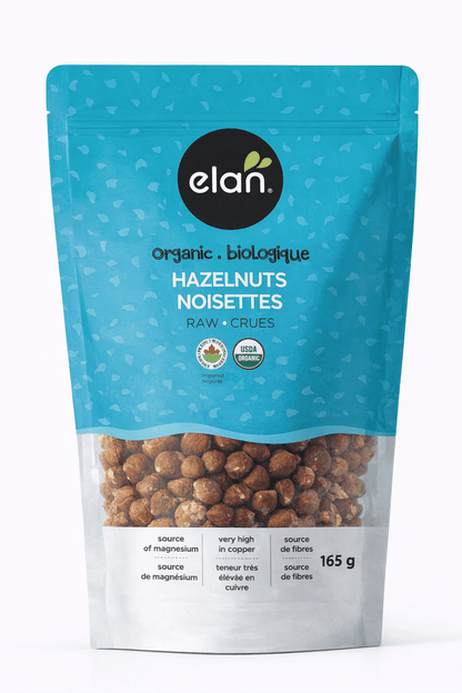 Raw hazelnuts snack pack, natural whole nuts for snacking, baking, and retail use 