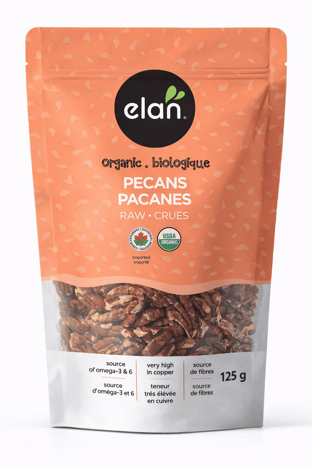 Raw pecans snack pack, rich whole nuts for baking, snacking, and hospitality use