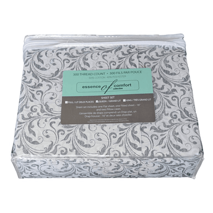 4 piece printed bed sheets for home, Airbnb, and vacation rentals 