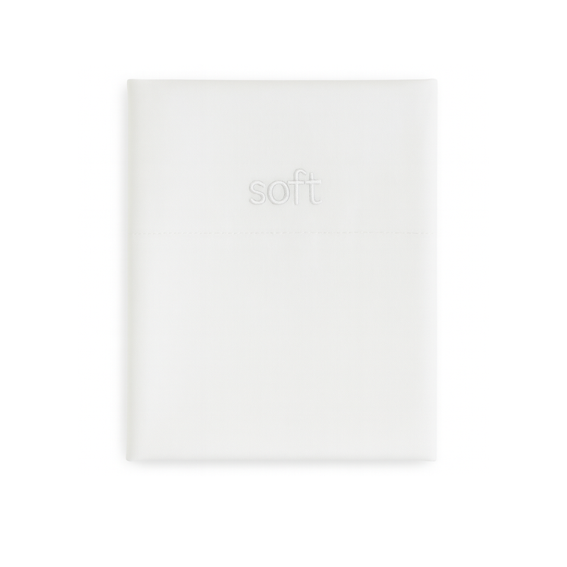 White soft pillowcase crafted from a premium 52% polyester and 48% modal fabric. Perfect for hotel comfort and elegance.