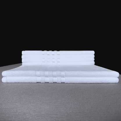 Luxury four-striped hand towels
 - towel folded
