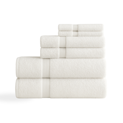 Luxury set of folded towels in various sizes. Perfect for hotels and resorts.
