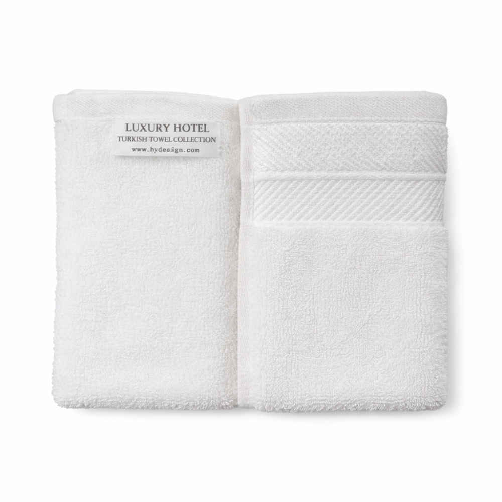 Hotel bathroom hand towel, plush and durable, ideal for guest use, resorts, and hospitality supply