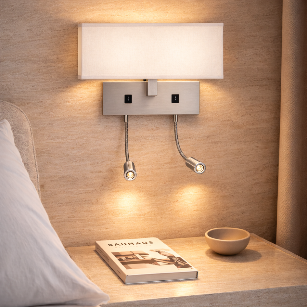 Elegant wall-mounted lamp for modern interiors, suitable for homes, hotels, and decorative lighting applications