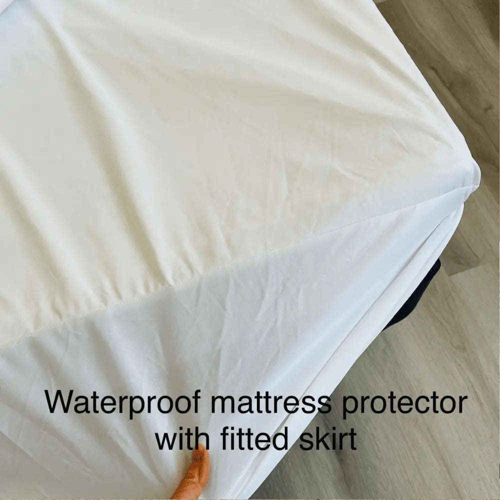 Premium Fitted Waterproof Mattress Protector / Cover - Premium Mattress Protectors from HYC Design Luxury queen-size mattress protector with lightweight and decorative multi-colored patterns, designed for premium hotel and Airbnb use