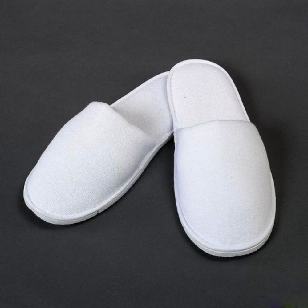 White Closed Toe Hotel & Spa Slippers - Premium Slippers from HYC Design - Just $29.99! Shop now at HYC Design & Hotel Supply