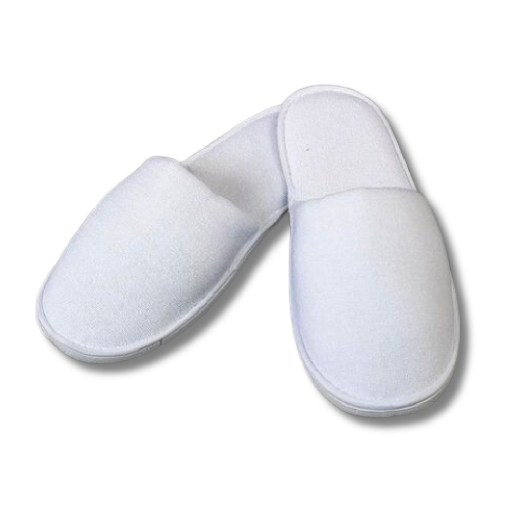 White Closed Toe Hotel & Spa Slippers - Premium Slippers from HYC Design - Just $29.99! Shop now at HYC Design & Hotel Supply
