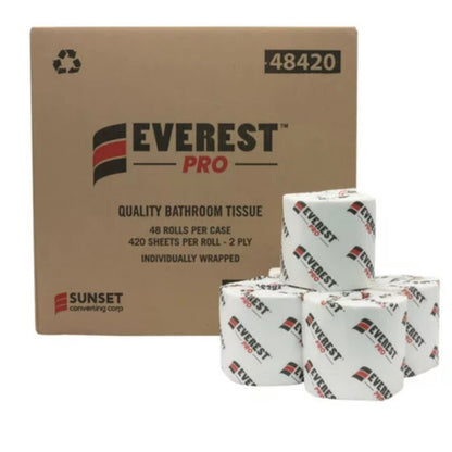 Everest Pro Toilet Tissue - 2ply - 420 sheets/roll (48 rolls/case)