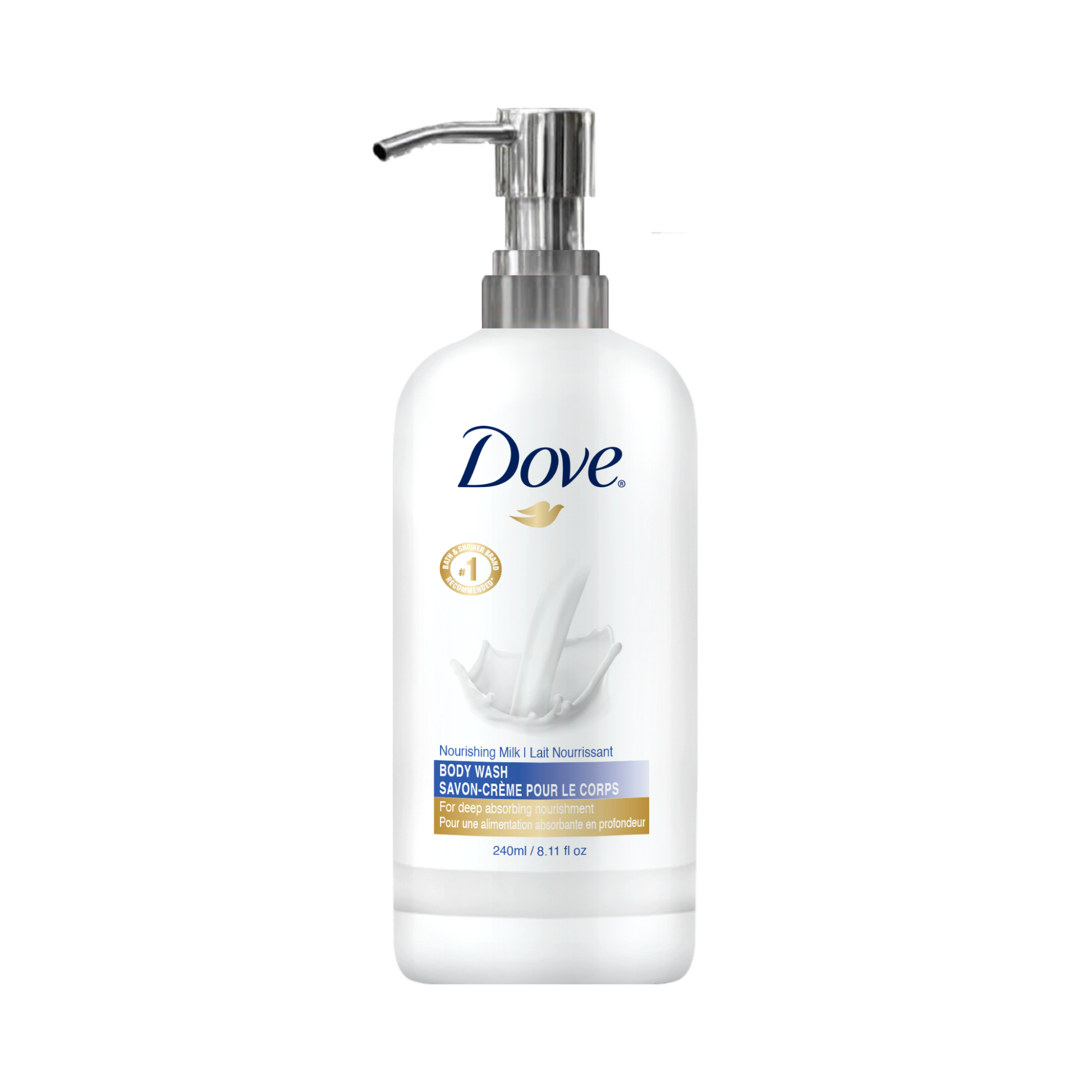 Dove Nourishing Milk Body Wash Bottle - 240ml