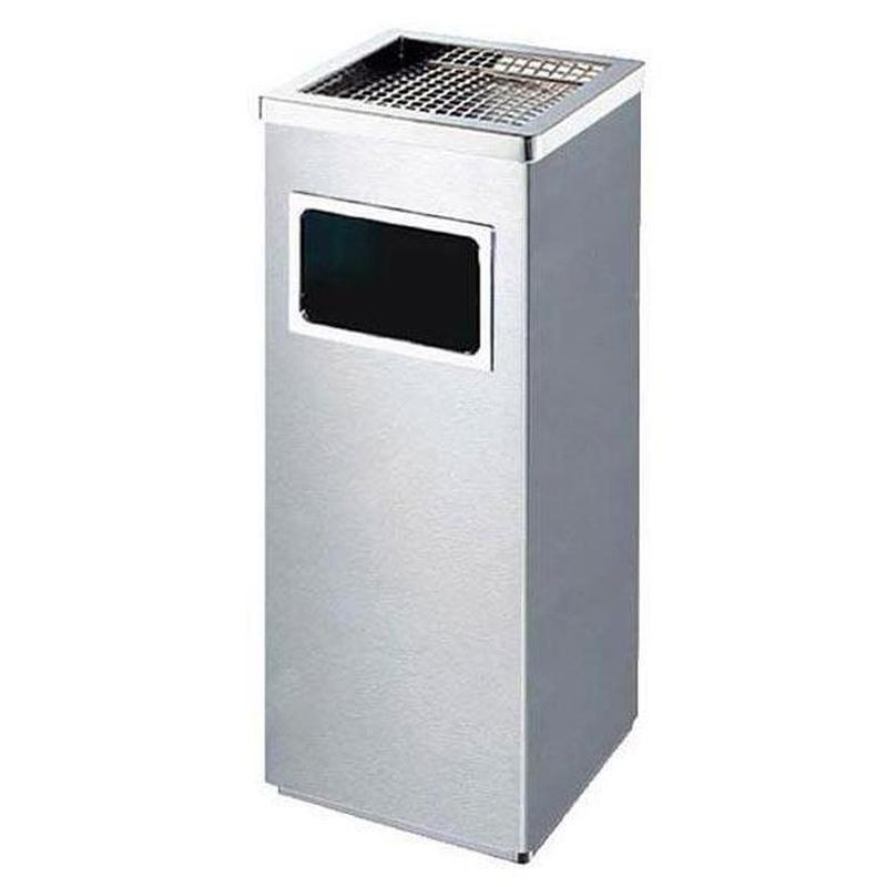 Stainless Steel Garbage/Litter Bins With Ash Tray - Premium Trash Cans & Wastebaskets from HYC Design - Just $63.99! Shop now at HYC Design & Hotel Supply
