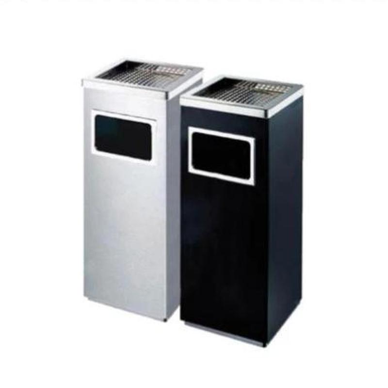 Stainless Steel Garbage/Litter Bins With Ash Tray - Premium Trash Cans & Wastebaskets from HYC Design - Just $63.99! Shop now at HYC Design & Hotel Supply