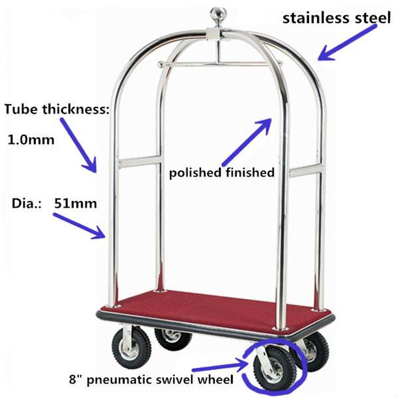 Stainless Steel Birdcage Luggage Trolley - Premium Luggage Trolley from HYC Design - Just $1299.99! Shop now at HYC Design & Hotel Supply