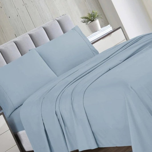 6 Pieces Bed Sheet Set - Blue Fob