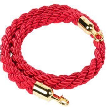 Heavy Duty Polished Stainless Braided Rope - Red