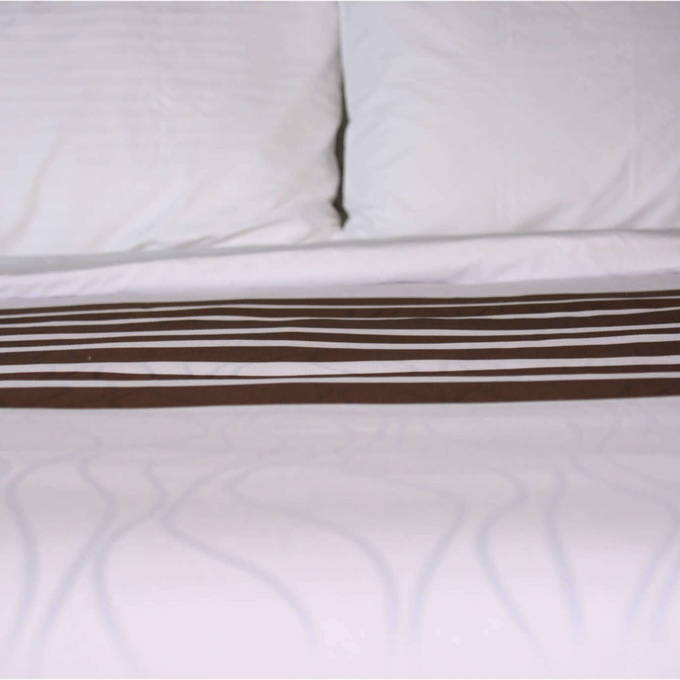 Wave with Integrated Brown Decorative Top Sheet-Bed Sheets- front