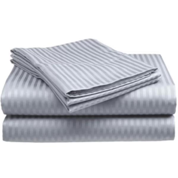 Deluxe Collection Flat Bed Sheets (300 Thread Count Fabric) - Light Grey